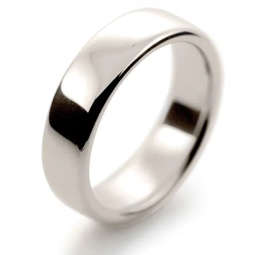 Soft Court Very Heavy - 6mm (SCH6 W) White Gold Wedding Ring